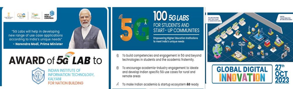 Our Institute has been selected under the 100 5G Labs Initiative by the Department of Telecommunications (DoT) with the objective of building competencies and engagement in 5G and beyond technologies.